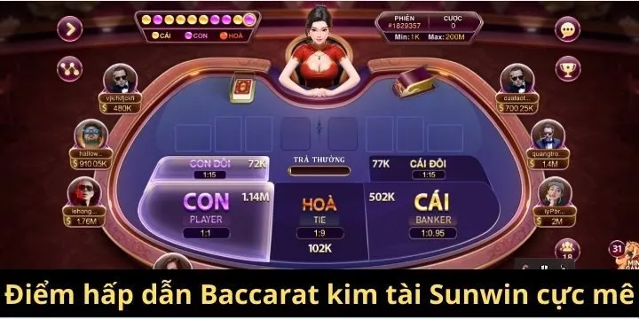 Baccarat kim tài Sunwin là lựa chọn giải trí tuyệt vời nhất 2026