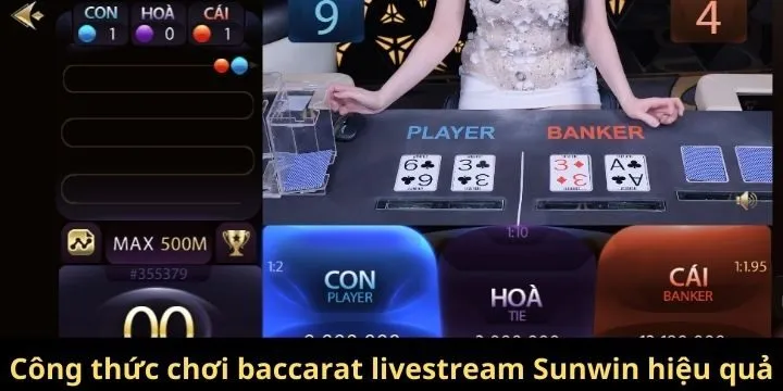 Công thức chơi baccarat livestream Sunwin hiệu quả