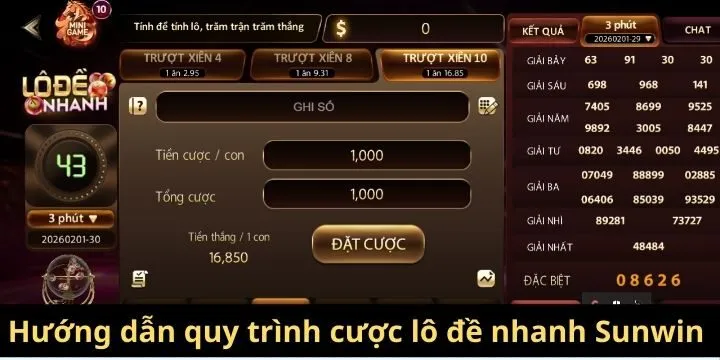 Hướng dẫn quy trình cược lô đề nhanh Sunwin