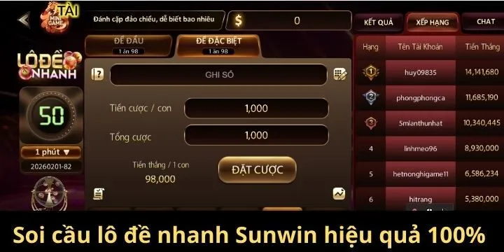 Phương pháp chơi lô đề nhanh Sunwin hiệu quả 100%