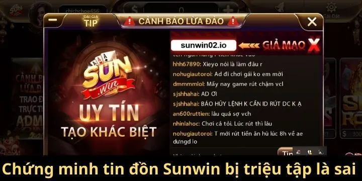 Sunwin bị triệu tập là thông tin không chính xác